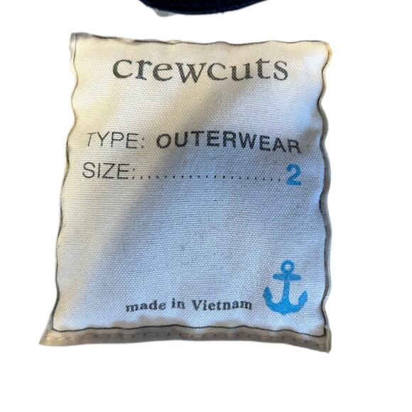 J. CREW CREWCUTS Navy Corduroy Fleece Lined Sherpa Jacket Coat Size 2 - Picture 6 of 6